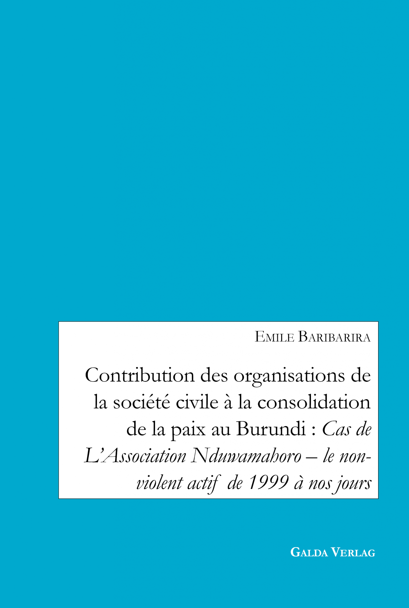 Contribution des organisations de la société civile à la consolidation